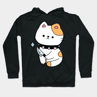 Cute kitten, with knife! Hoodie